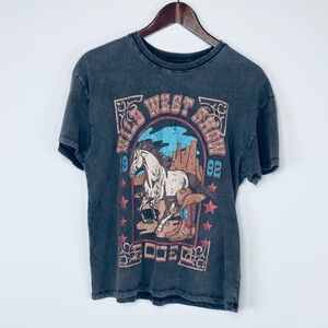 Wild West Show Rodeo Graphic Tee - Greyish Brown